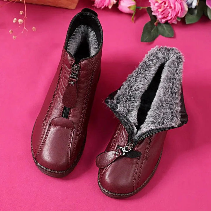 Aurelia | Elegante Ankle Boots für Damen aus gefüttertem Leder mit Fleecefutter