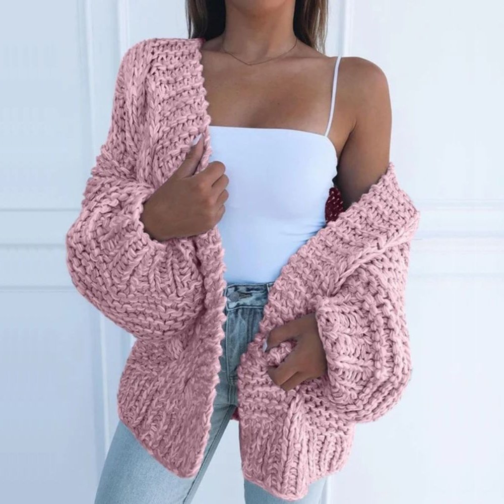 Solène | Chunky Knit Open Cardigan