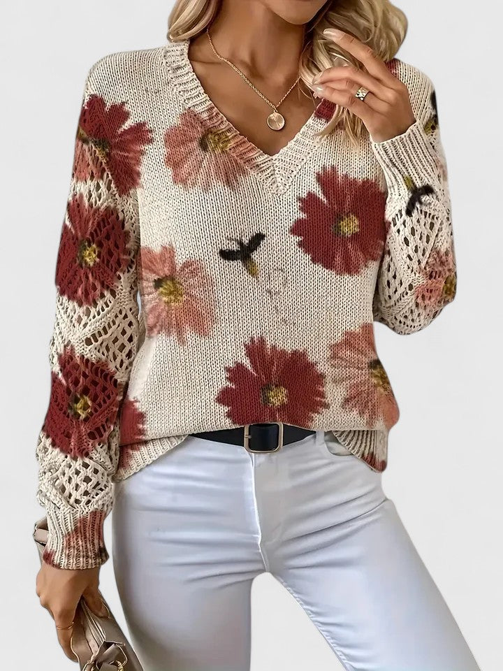 Corinne | Floral Knit Cardigan