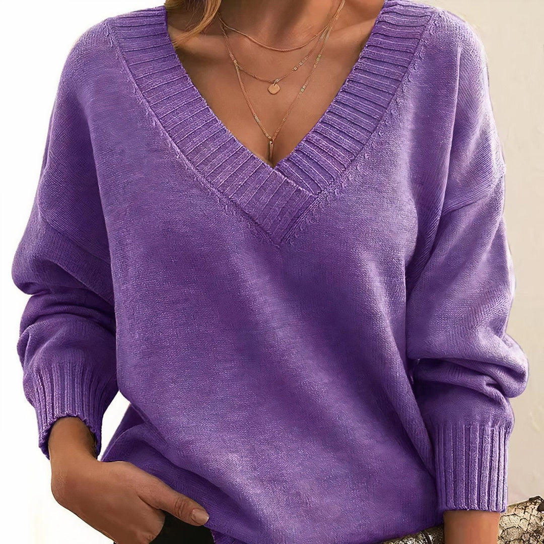 Avery | Cashmere Blend V-Neck Sweater