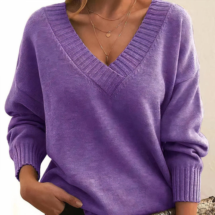 Avery | Cashmere Blend V-Neck Sweater