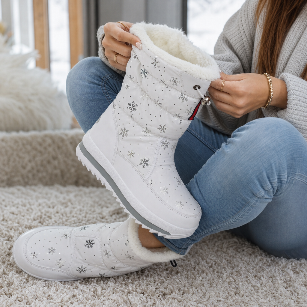 Frostelle | Snowflake-Print Winter Boots for Cozy Comfort