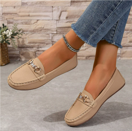 Elise | Klassische Damen-Loafer aus Leder zum Hineinschlüpfen