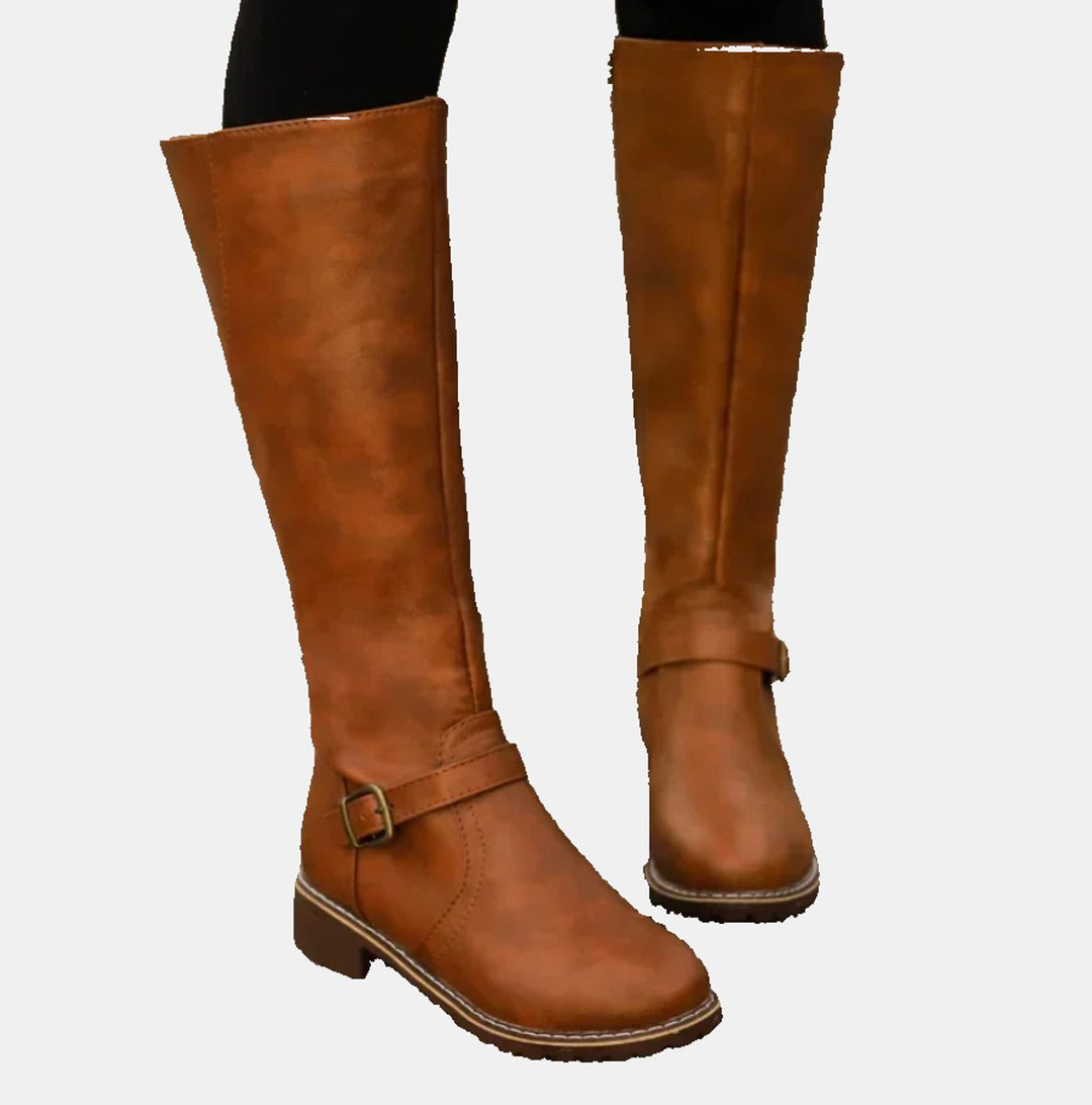 Aurelia | Women's Tall Riding Knee-High Block Heel Boots