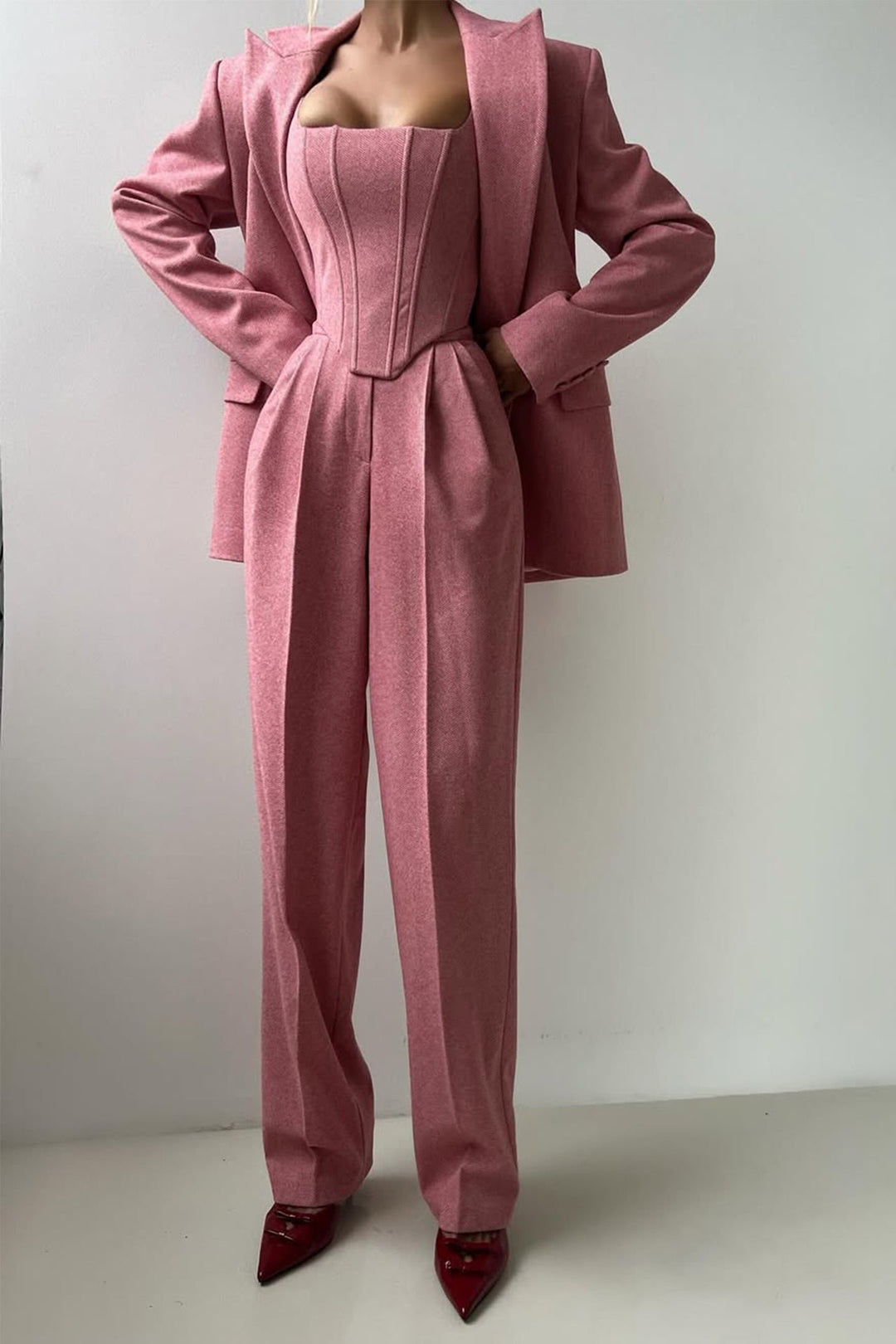 Milan | Women's Elegant 3-Piece Double-Breasted Blazer Set