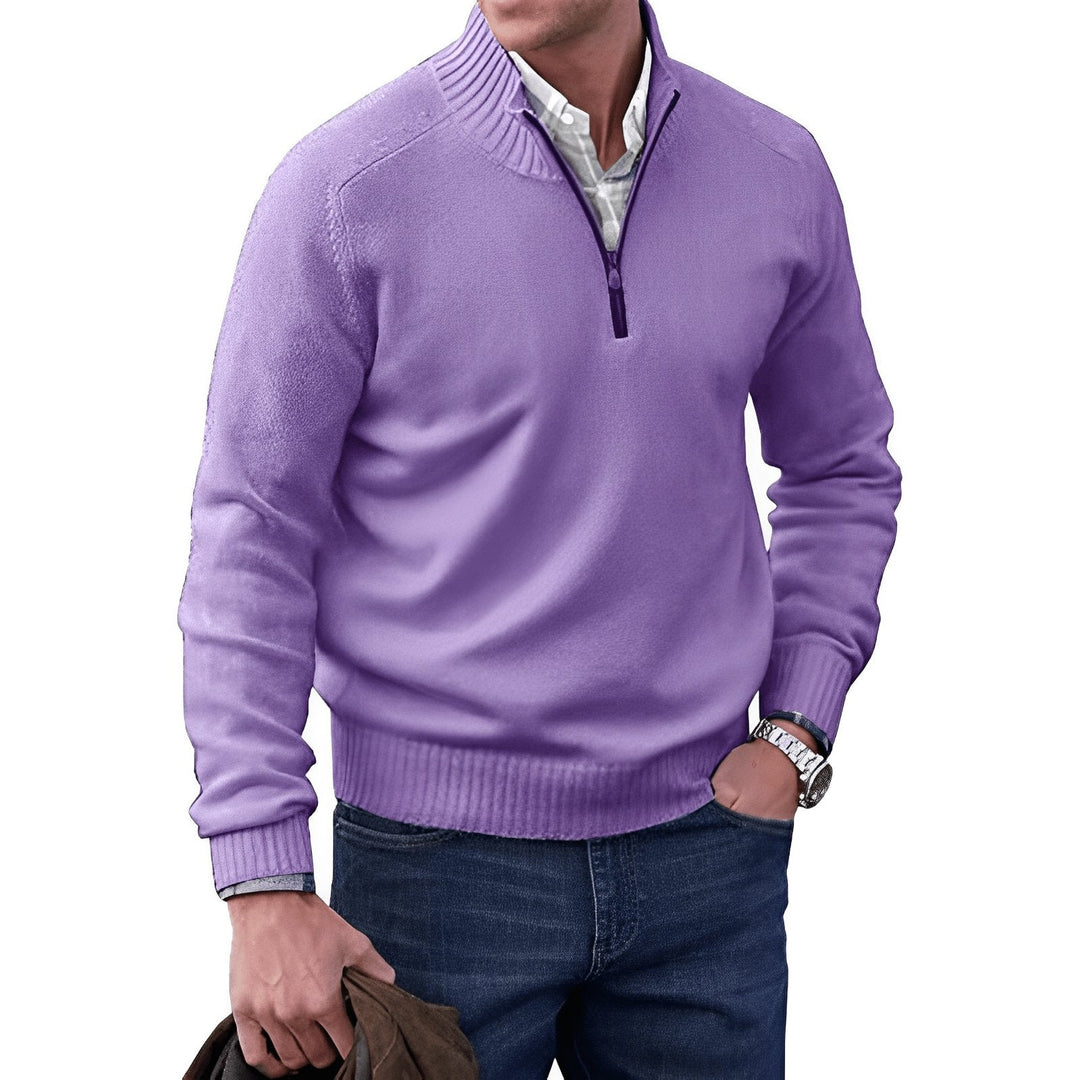 Landon | Maglione in maglia con mezza zip