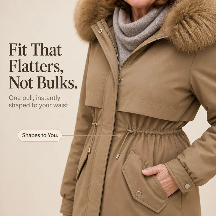 Velora | Plush-Lined Mid-Length Parka – Stylish Warmth for Women