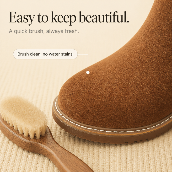 Wearbella | Suede Ankle Boots – Faux Shearling Lined for Everyday Style