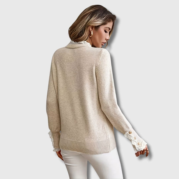 Aveline | Maglione da donna elegante con dettagli in pizzo