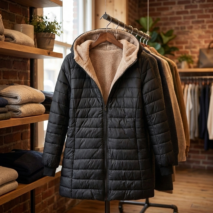 Velora | Mid-Length Hooded Parka – Stylish Insulated Design