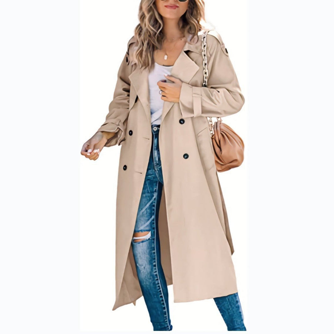Astrid | Trench doppiopetto oversize ed elegante da donna