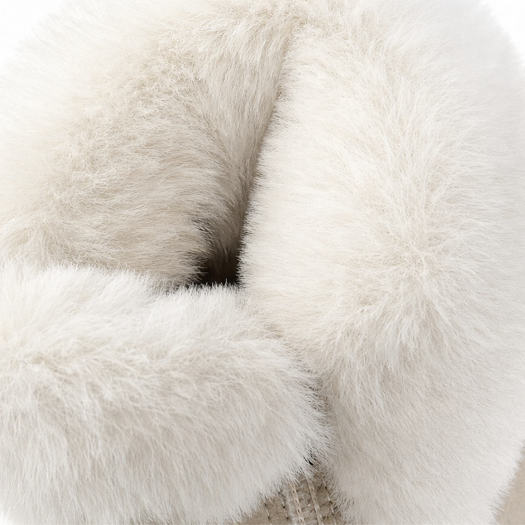 Veluna | Chunky Ankle Boots with Plush Fur-Cuff