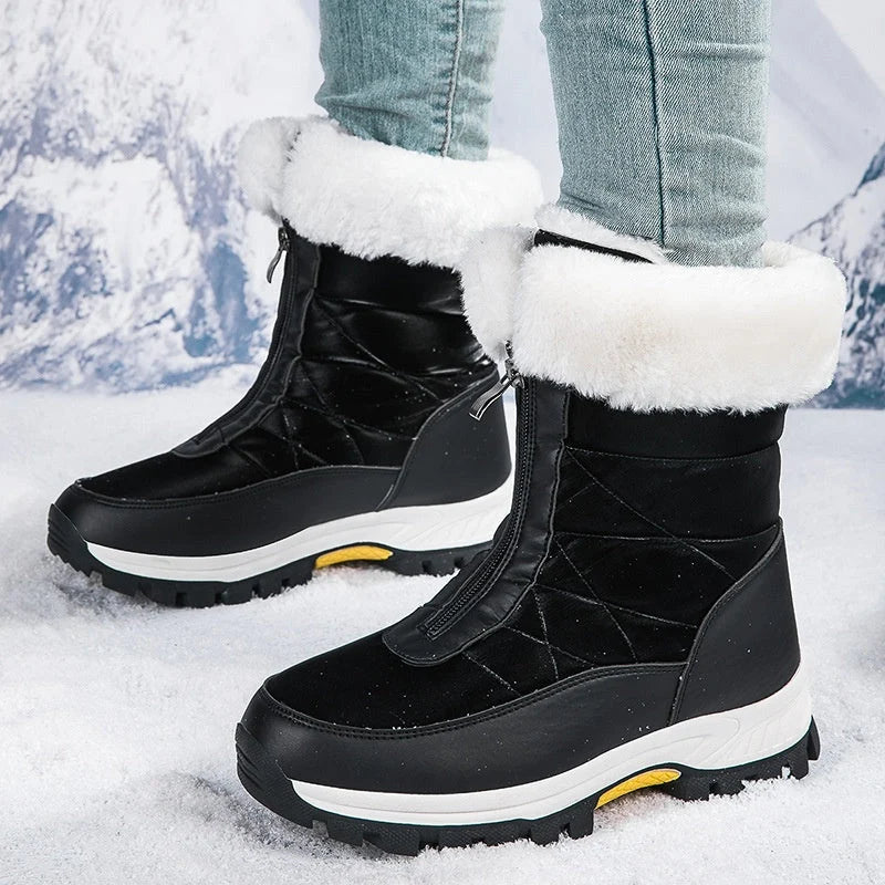 Snowlina | Plush-Lined Snow Boots – Mid-Calf Style for Women