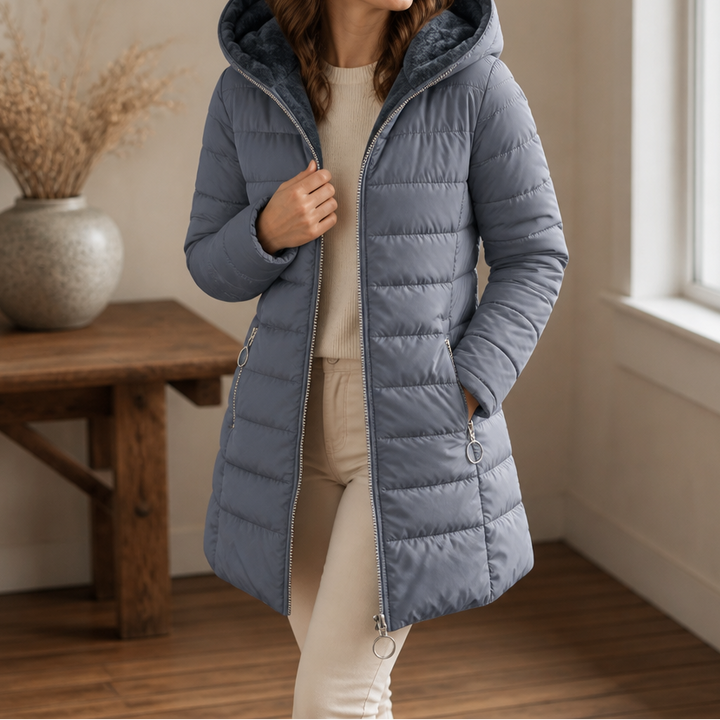 Wintervale | Plush-Lined Hooded Longline Puffer Coat