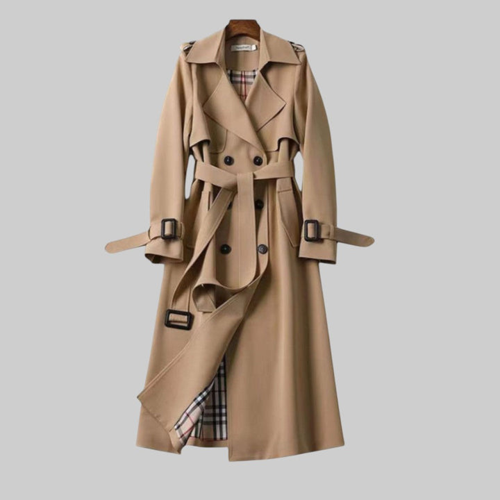 Nora | Trench classico doppiopetto da donna con cintura
