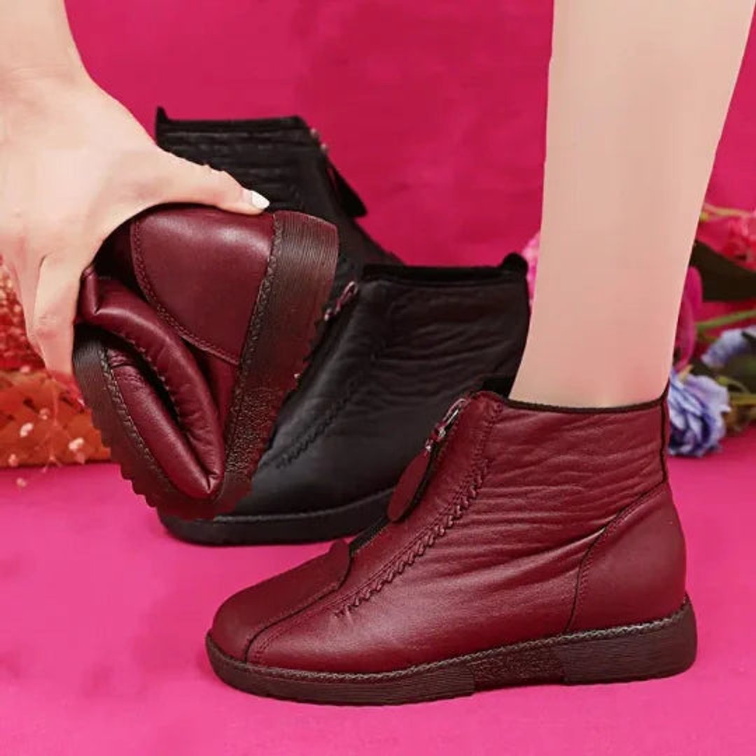 Aurelia | Elegante Ankle Boots für Damen aus gefüttertem Leder mit Fleecefutter