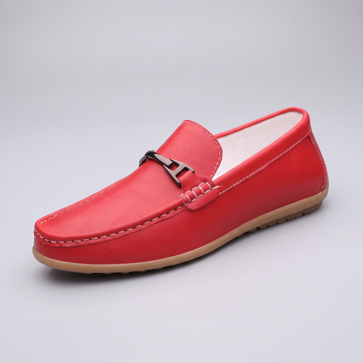 Elena | PU-Leather Buckle-Detail Comfort Loafers