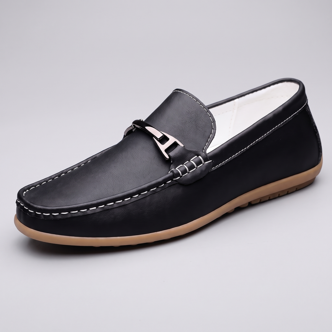 Elena | PU-Leather Buckle-Detail Comfort Loafers - Image 6