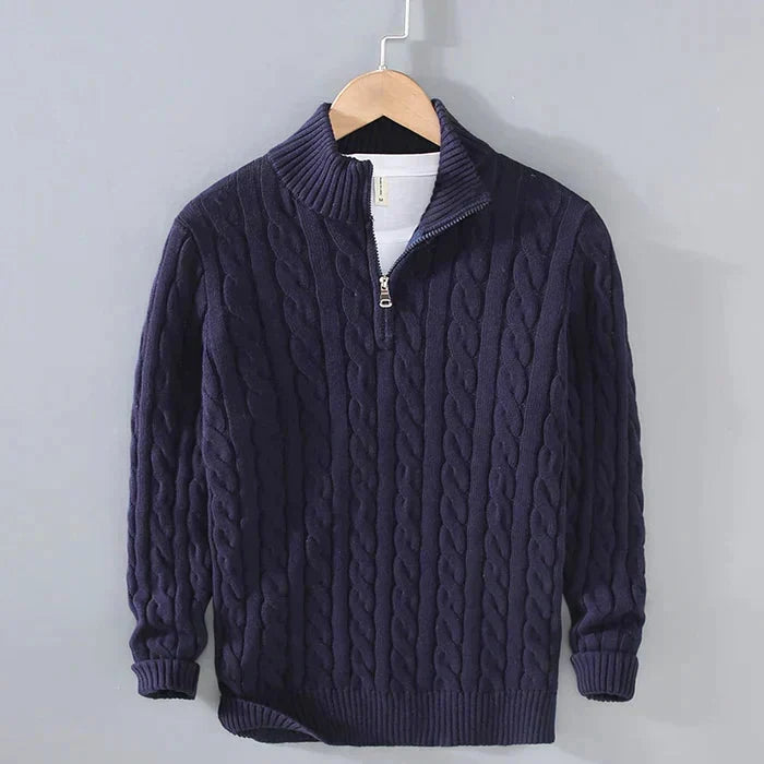 Maël | Knit Sweater – Stylish Cable Knit Design for Men
