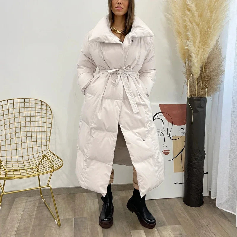 Velora | Quilted Puffer Coat – Stylish Mid-Length Design for Women