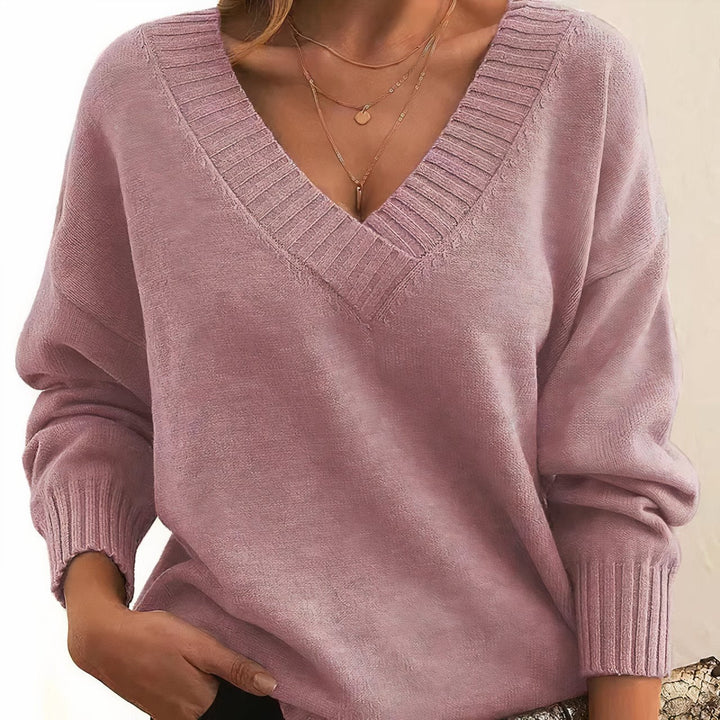 Avery | Cashmere Blend V-Neck Sweater