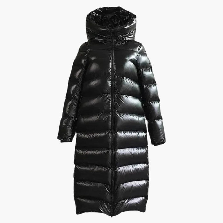 Pavona | Hooded Long Puffer Coat for Women – Stylish Quilted Design