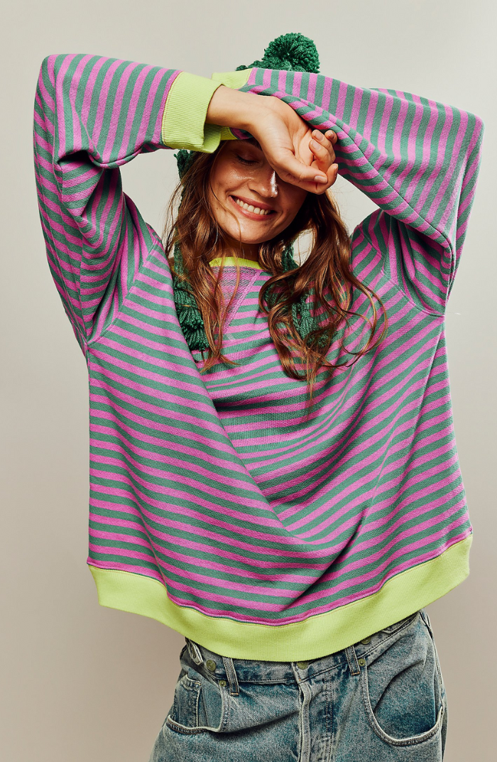 Amelia | Striped Oversized Sweater – Cozy Style for Women