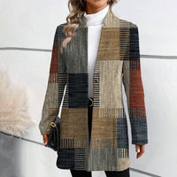 Valentina | Women's Elegant Tailored Patterned Blazer Coat
