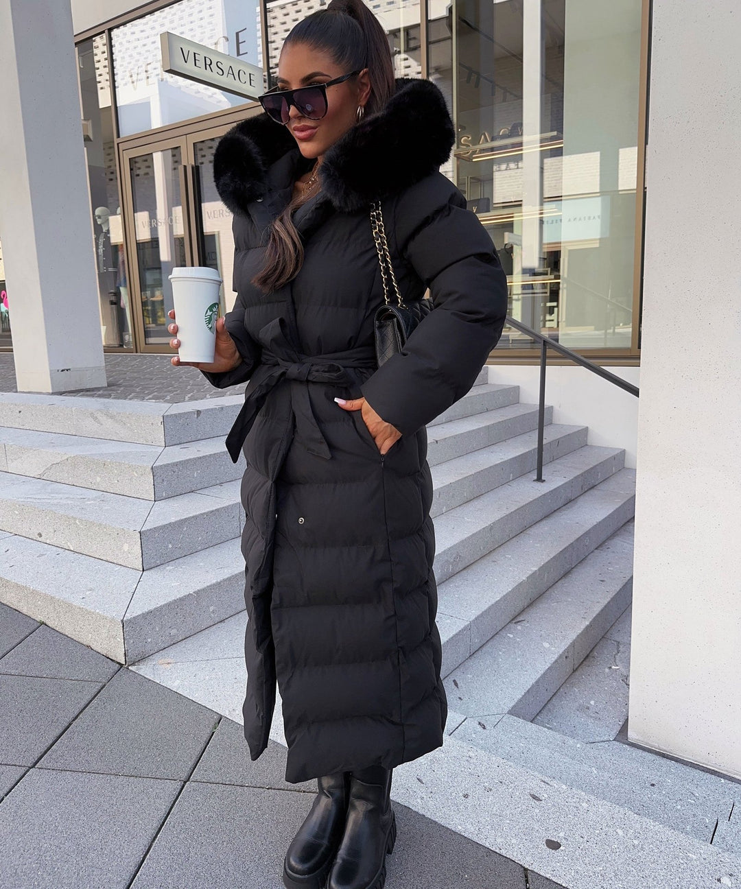 Verana | Puffer Coat – Quilted Belted Style for Women