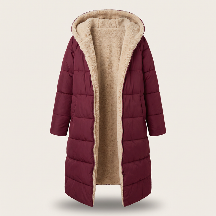 Borga | Longline Puffer Coat – Reversible Design for Women
