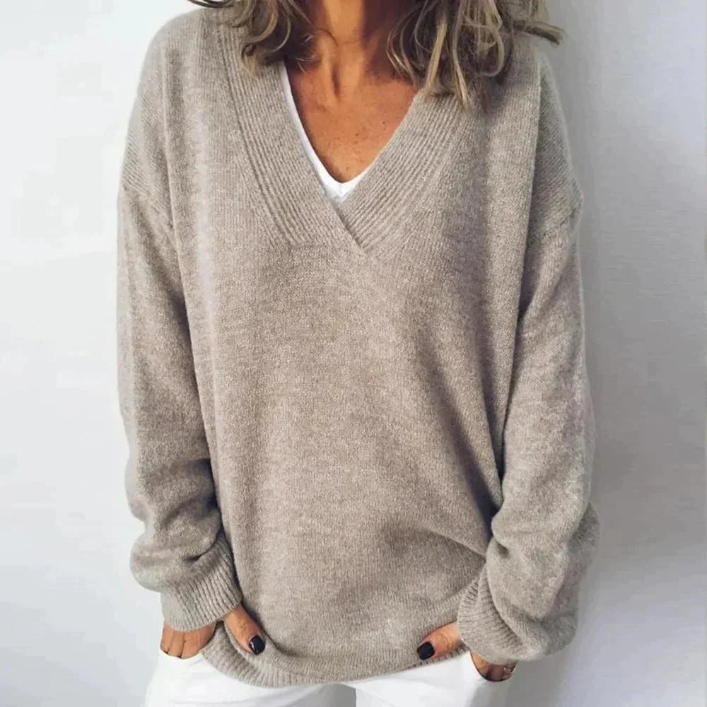 Lexies | Cashmere Sweater – Cozy V-Neck Style for Women