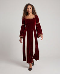 Anne | Defined-Waist Vintage-Inspired Velvet Dress For Halloween