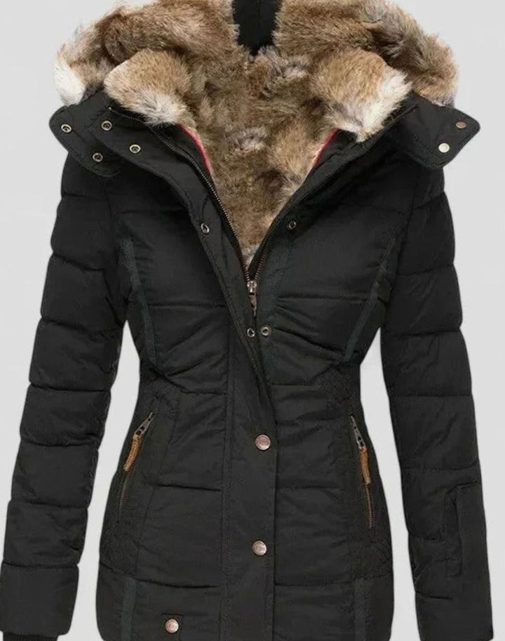 Marlene | Women's Padded Winter Jacket with Faux Fur Hood