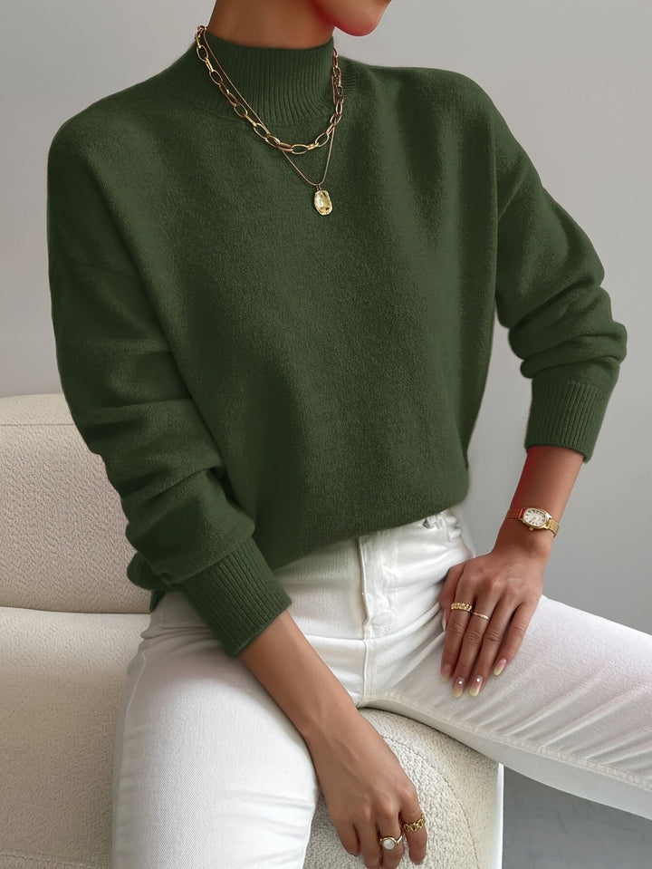 Vivienne | Strickpullover mit Stehkragen