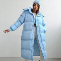 Averina | Oversized Hooded Quilted Long Puffer Coat