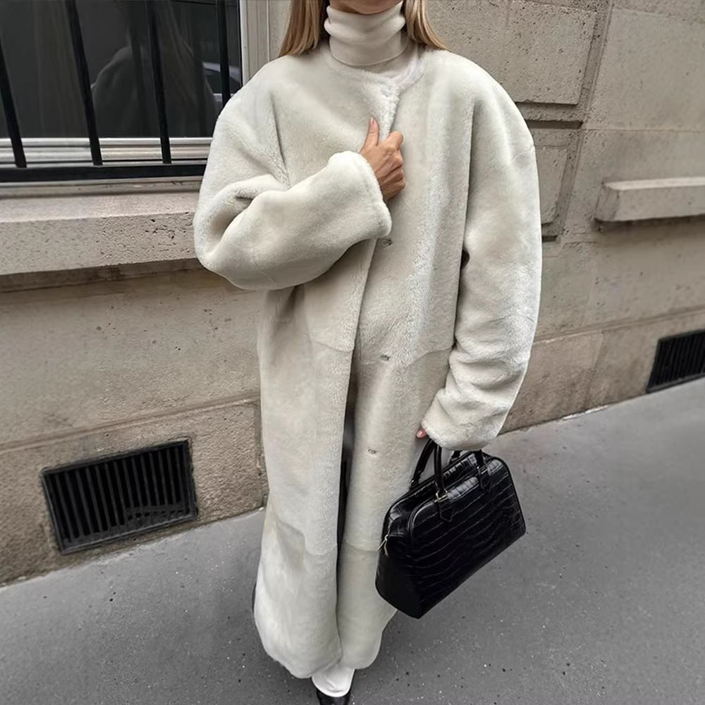 Drew | Teddy Coat – Oversized Silhouette with Hidden Button Closure