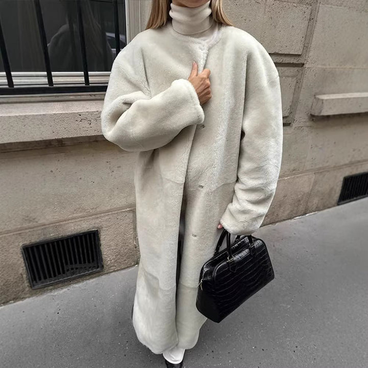 Drew | Teddy Coat – Oversized Silhouette with Hidden Button Closure
