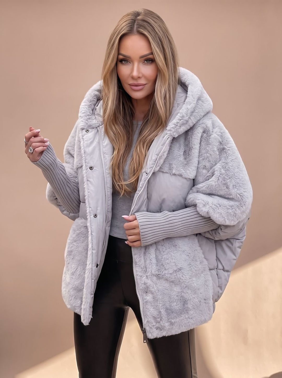 Elisabeth | Plush Padded Coat with Hood for Women