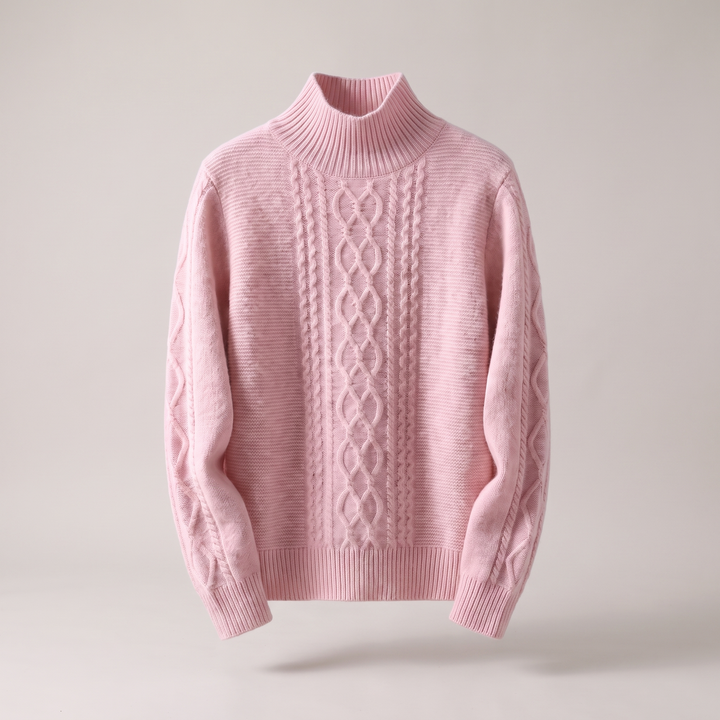 Lambswool | Turtleneck Sweater – Soft & Unique Pattern for Women