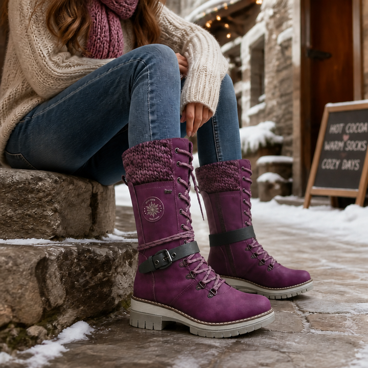 Cozette | Knit-Shaft Chelsea Boots – Comfortable Winter Style