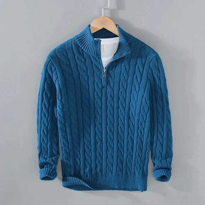 Maël | Knit Sweater – Stylish Cable Knit Design for Men