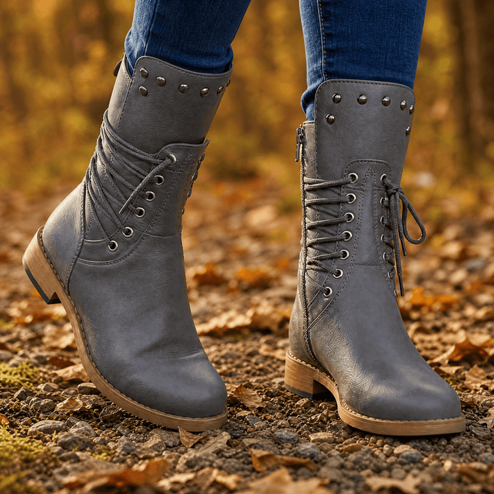 Westlyn | Lace Up Ankle Boots – Wool Lined Stylish Footwear for Women