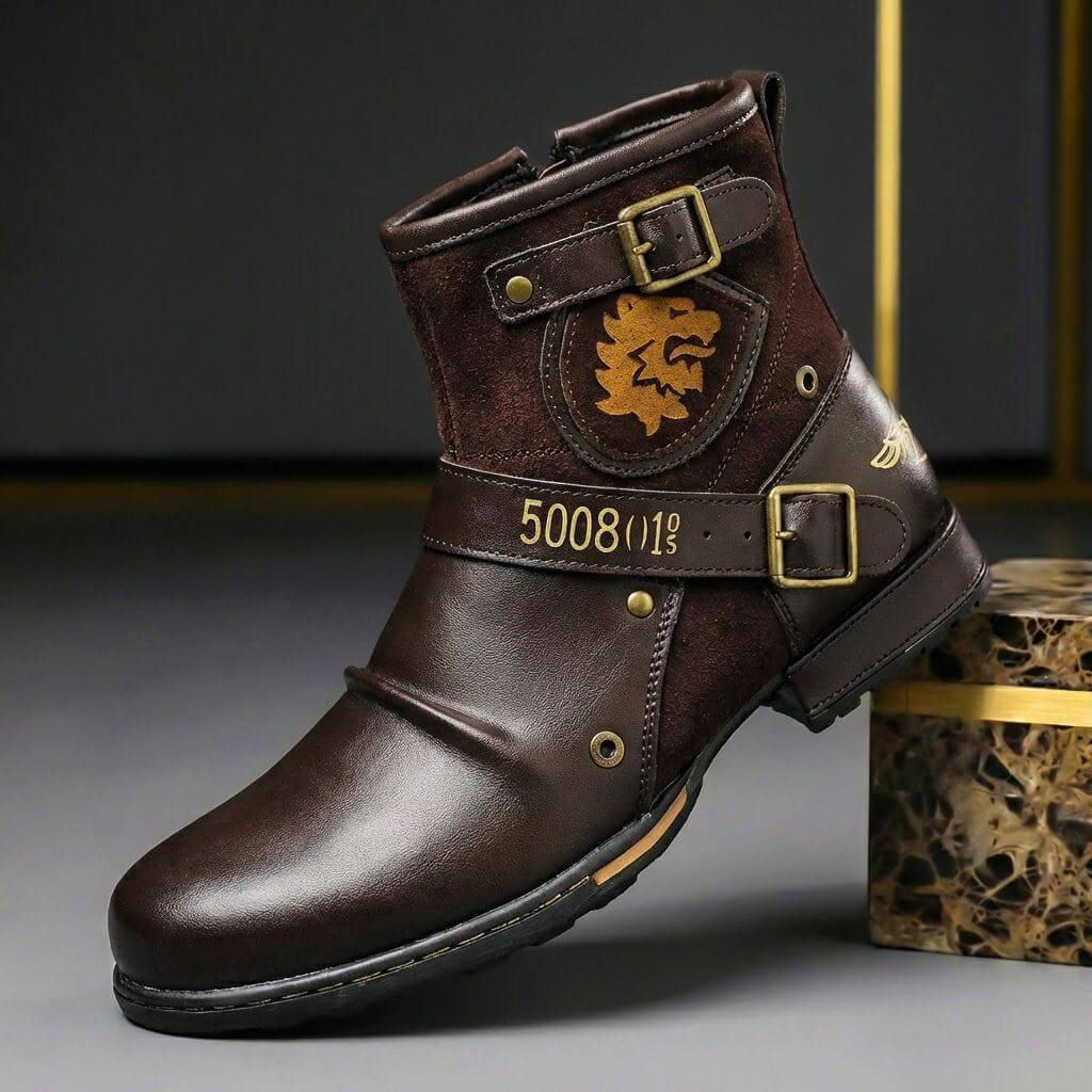 Grayson | Vintage style Leather Boots