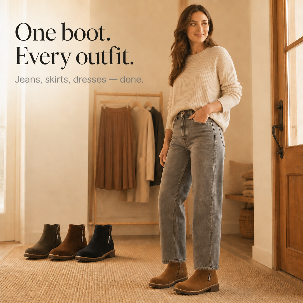 Wearbella | Suede Ankle Boots – Faux Shearling Lined for Everyday Style