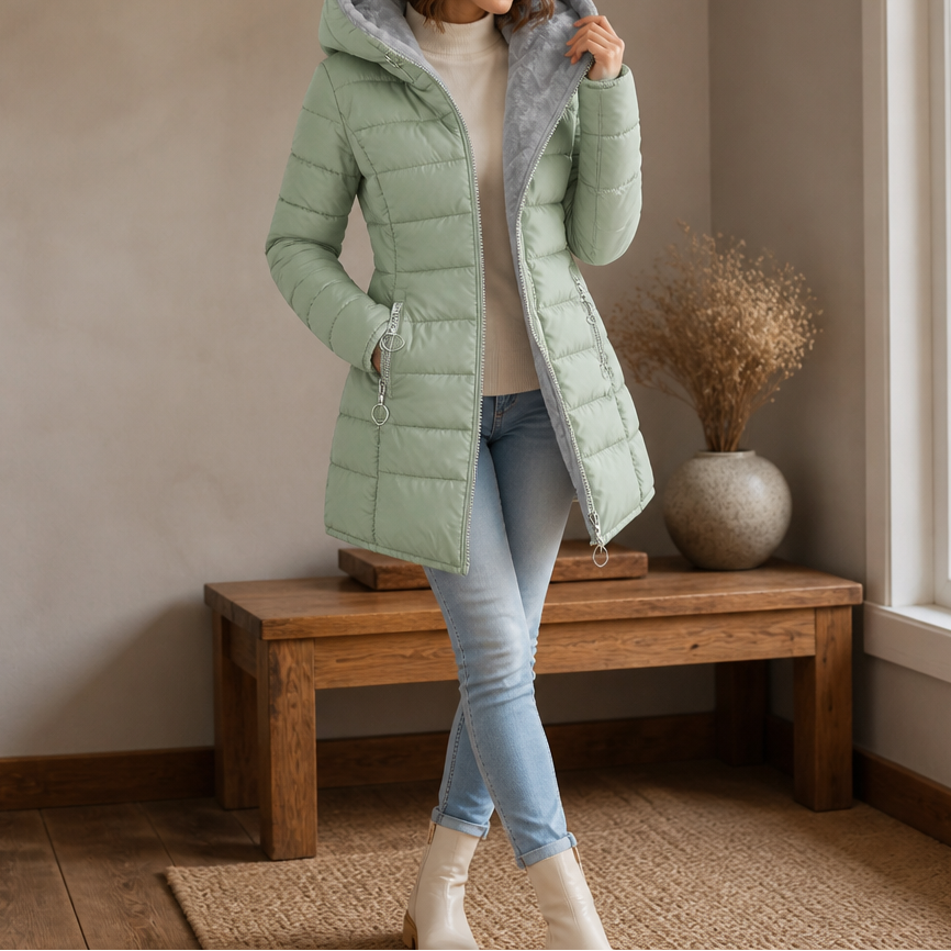 Wintervale | Plush-Lined Hooded Longline Puffer Coat