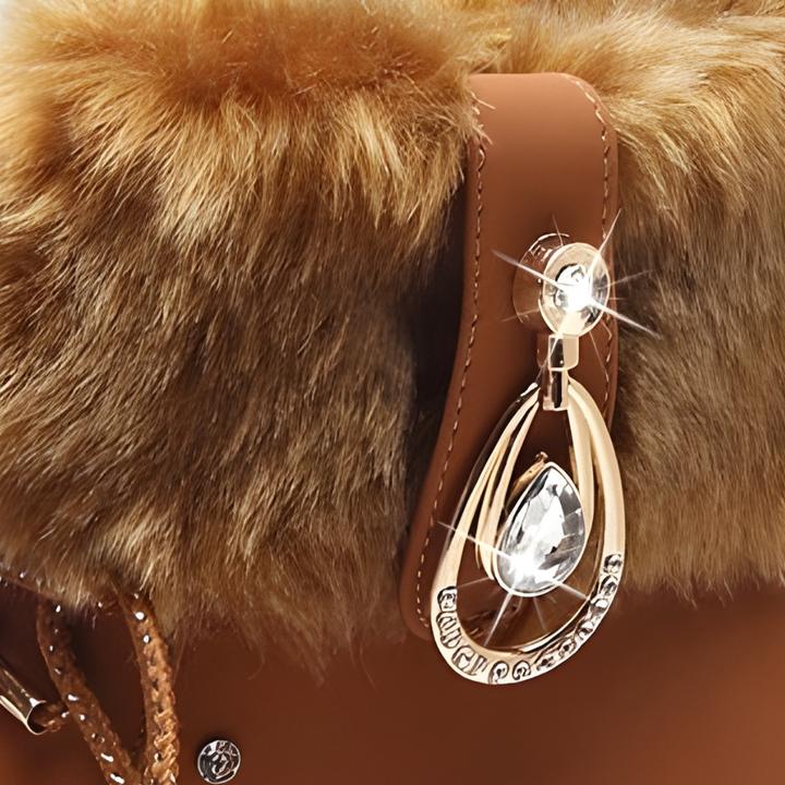 Velura | Faux Fur Winter Boots – Cozy Block Heel Style for Women