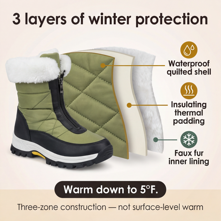 Frostara | Waterproof Winter Boots – Fur Lined & Traction Sole