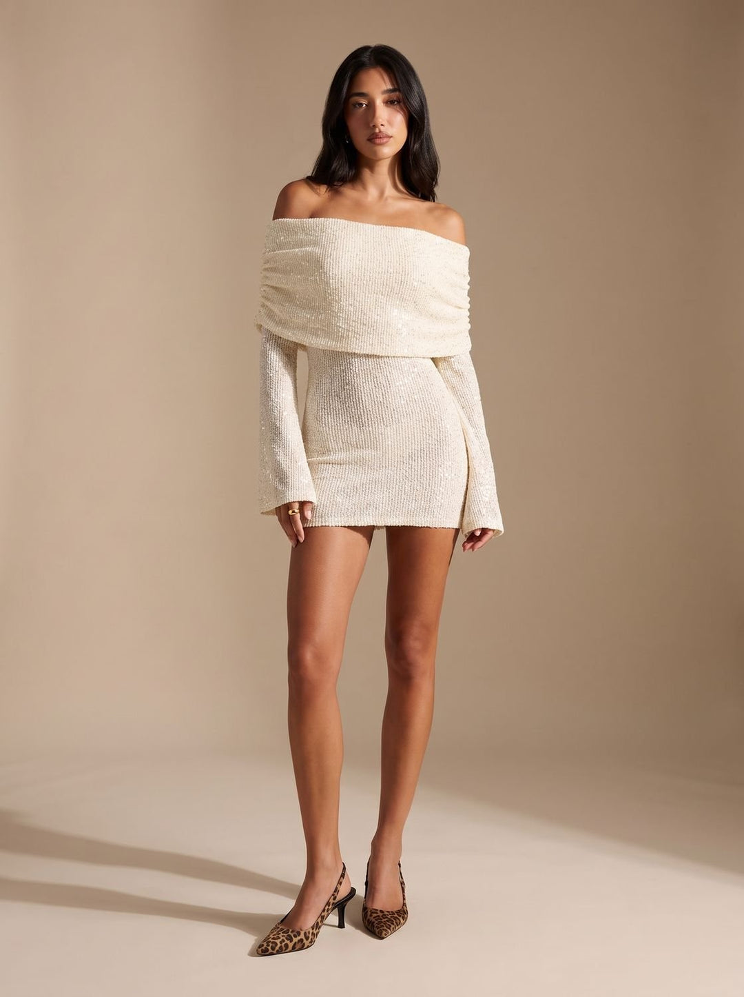 Aria | Off-Shoulder Sequin Bodycon Mini Dress for Women