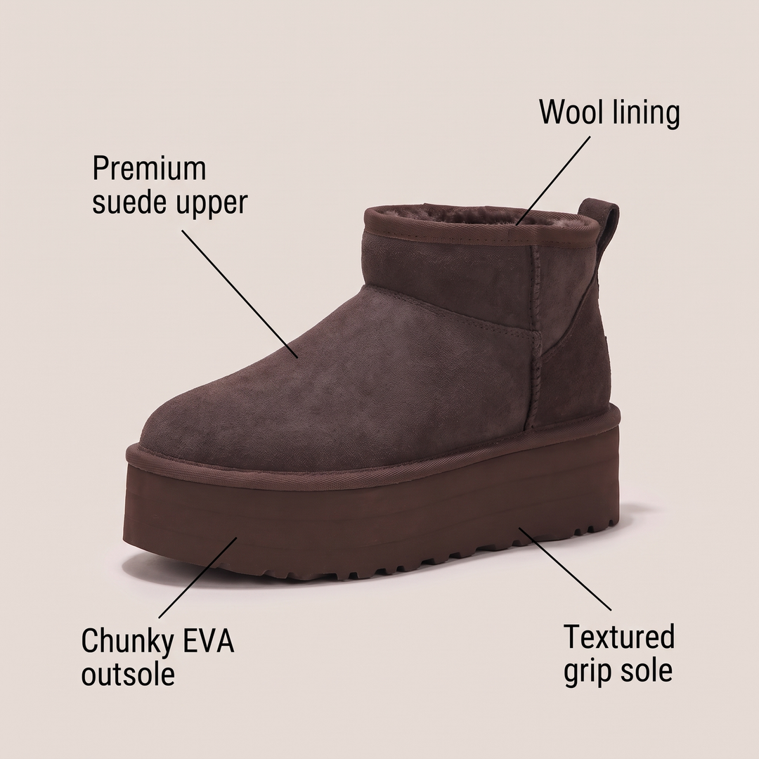 Vellara | Shearling Ankle Boots – Classic Cozy Style for Women