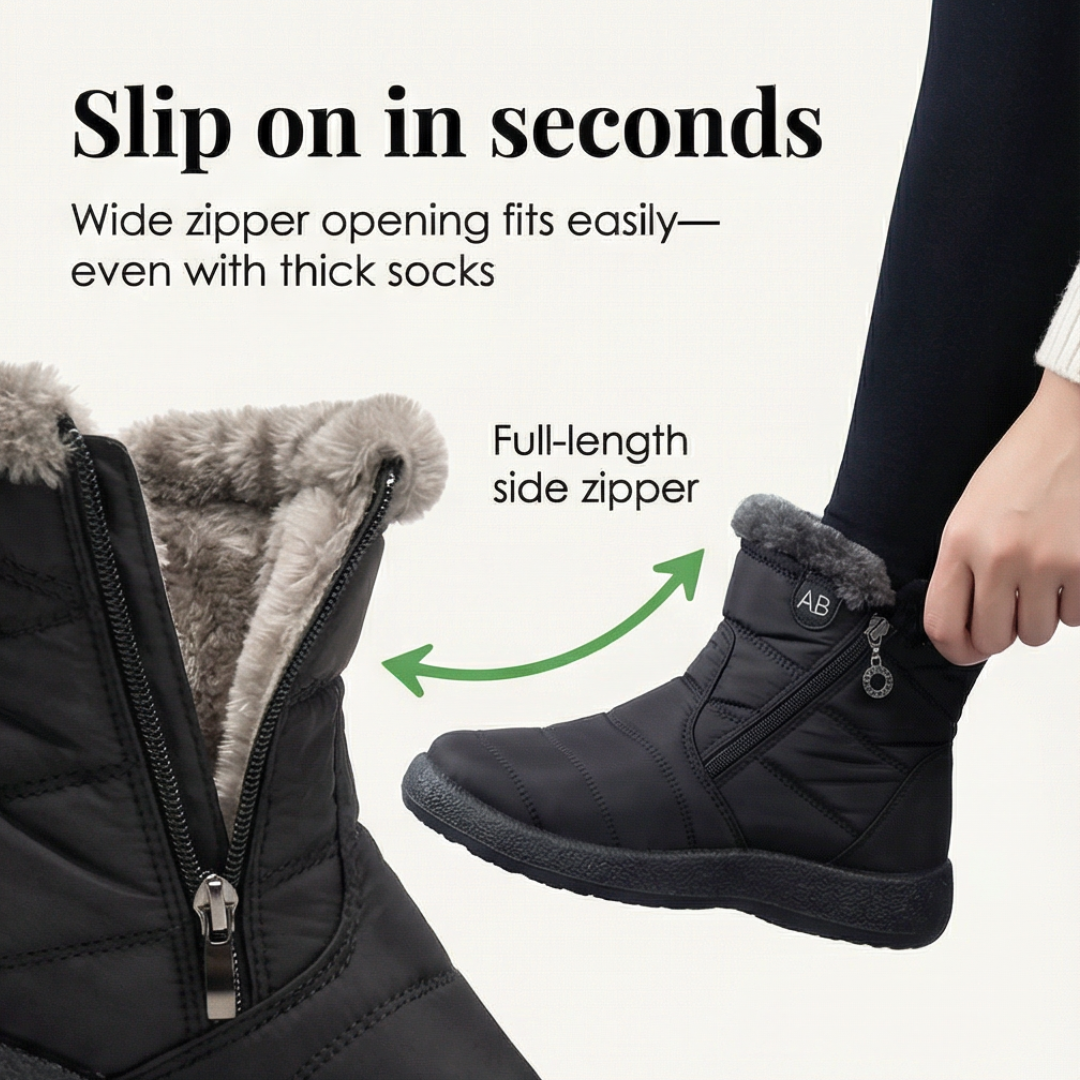 Frostiva | Winter Ankle Boots – Fur Lined Lightweight Style